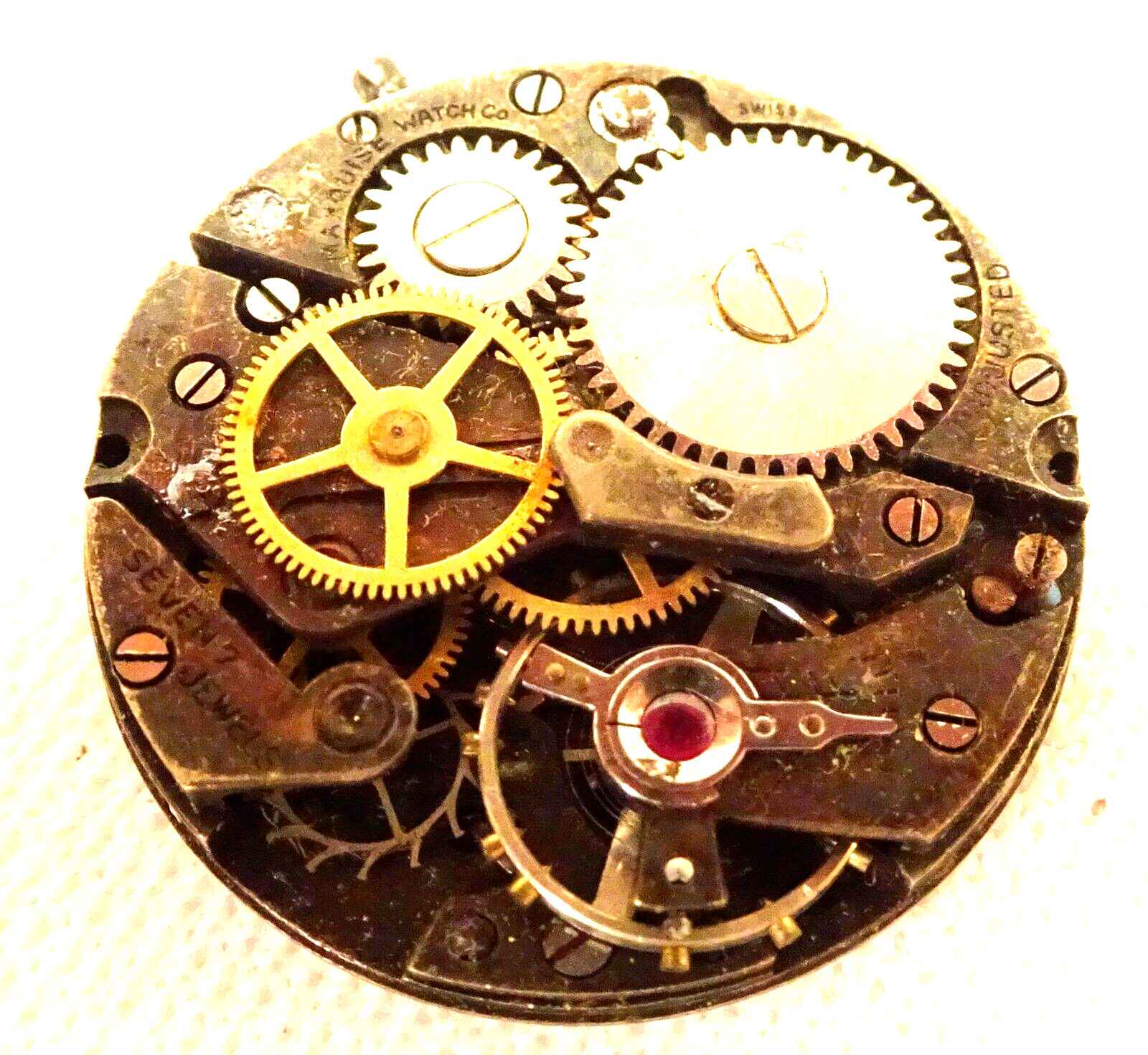 Wyler Wristwatch Movement 7J Antique Men’s Swiss Parts or Repair