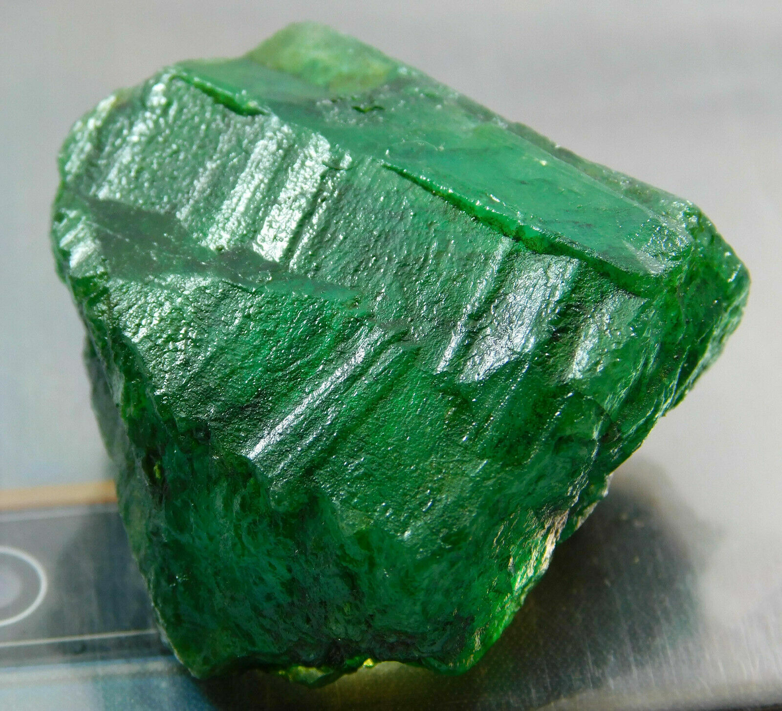 DYED Nice 53Ct Natural Translucent Green Colombian Emerald Rough Loose Gems