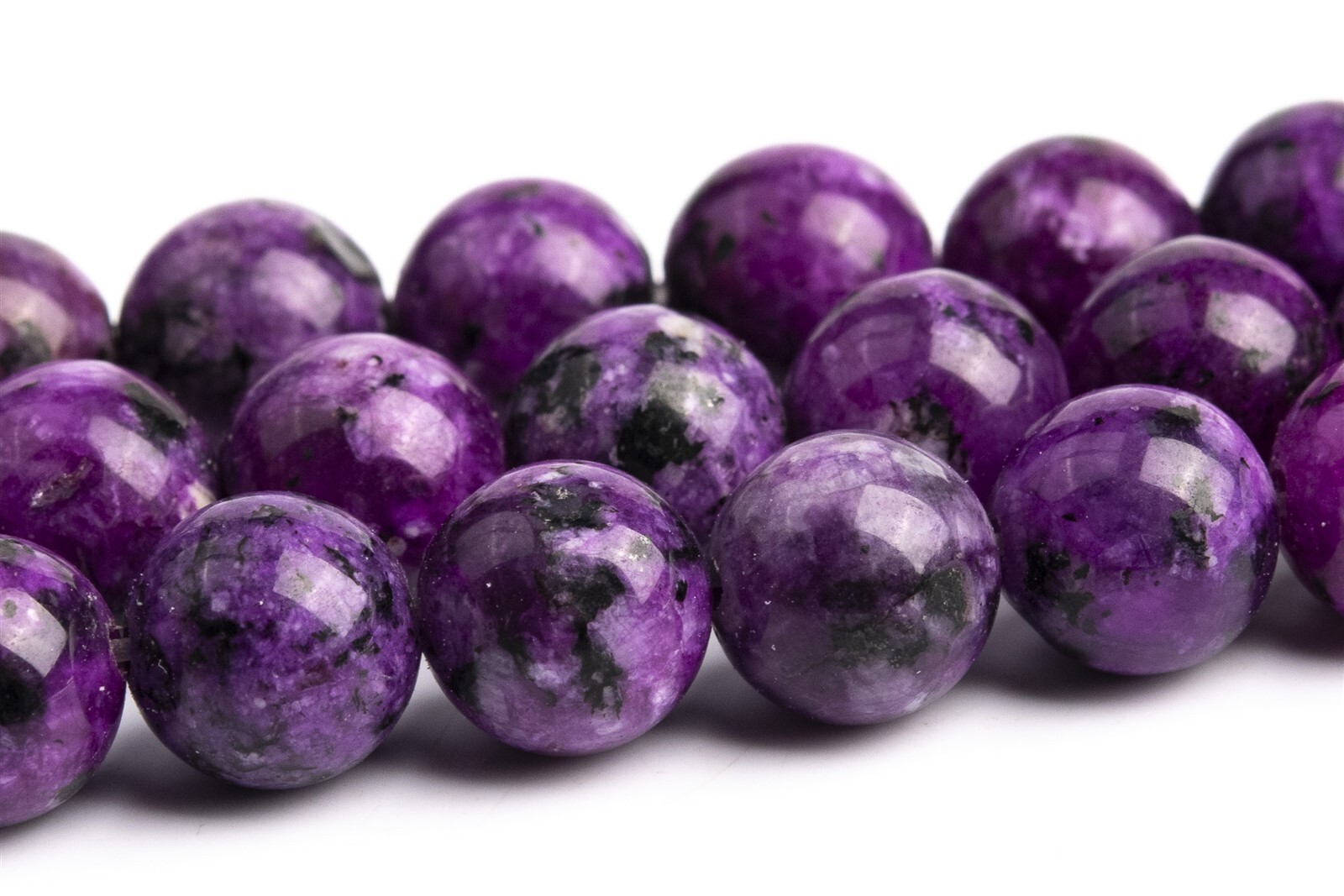 8MM Violet Purple Jade Beads Round Gemstone Loose Beads
