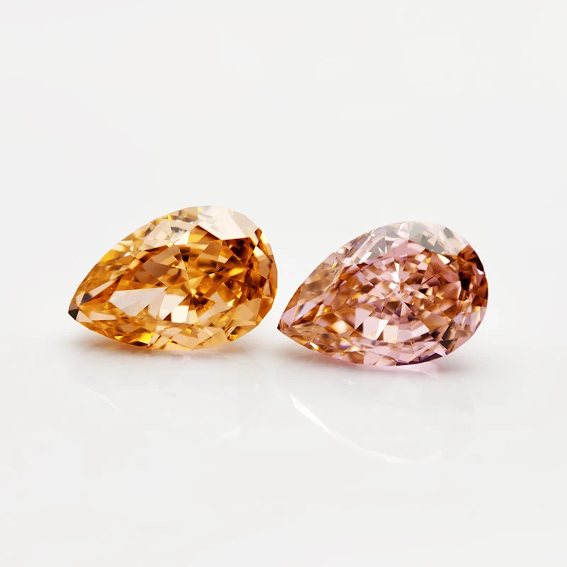 Top Colors Pear Crushed Ice Cut Cubic Zirconia 5A 10-50pcs Factory Directly Sale