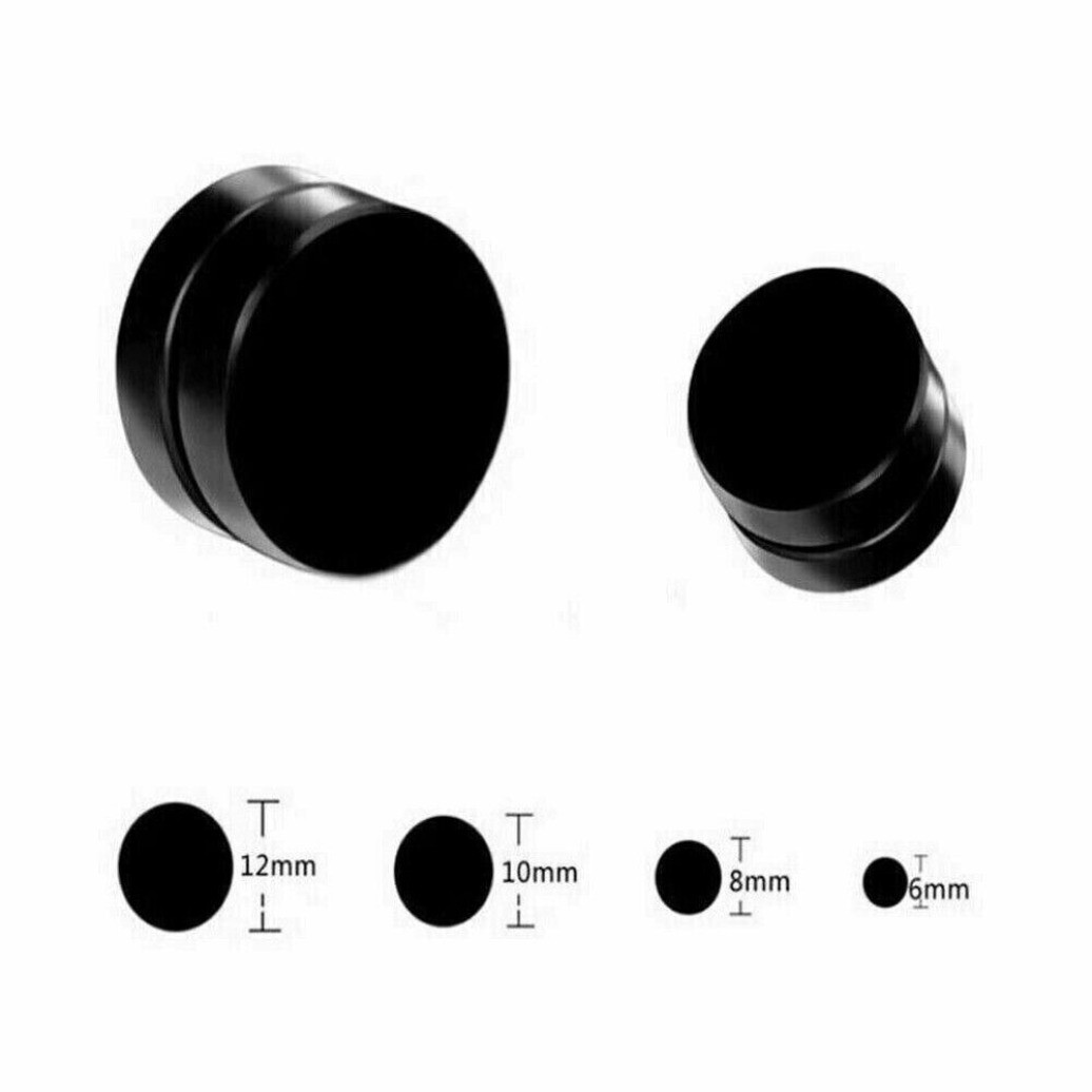 Men Women Magnetic Stainless Steel Stud Earrings Ear Plugs Non-Piercing Clip On
