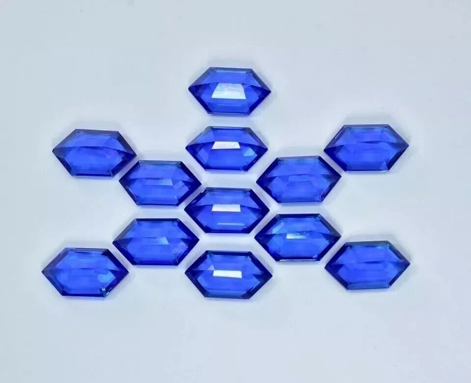 120 Ct 12 Pcs Lot Tanzanite Fancy SHAPE A+ NATURAL Blue Loose Gemstone CERTIFIED