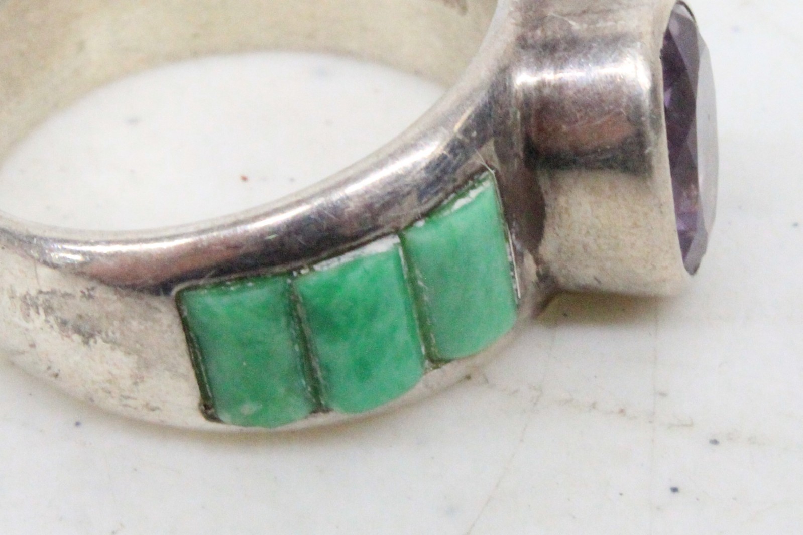 Vtg Jay King DTR Mine Finds Multi-Stone 9G 925 Sterling Silver Ring Sz 8.75