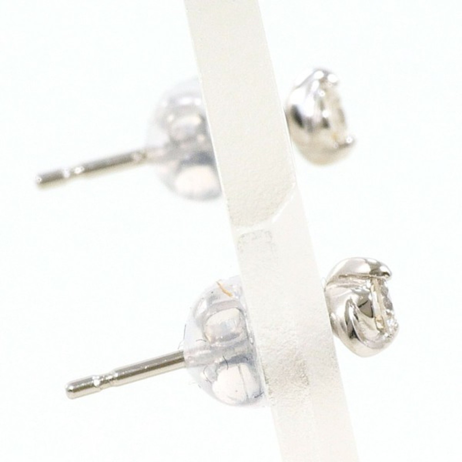 PT900 Platinum Earrings with 0.05g Diamonds x 2, Total Weight Appr… GZl1i6dr