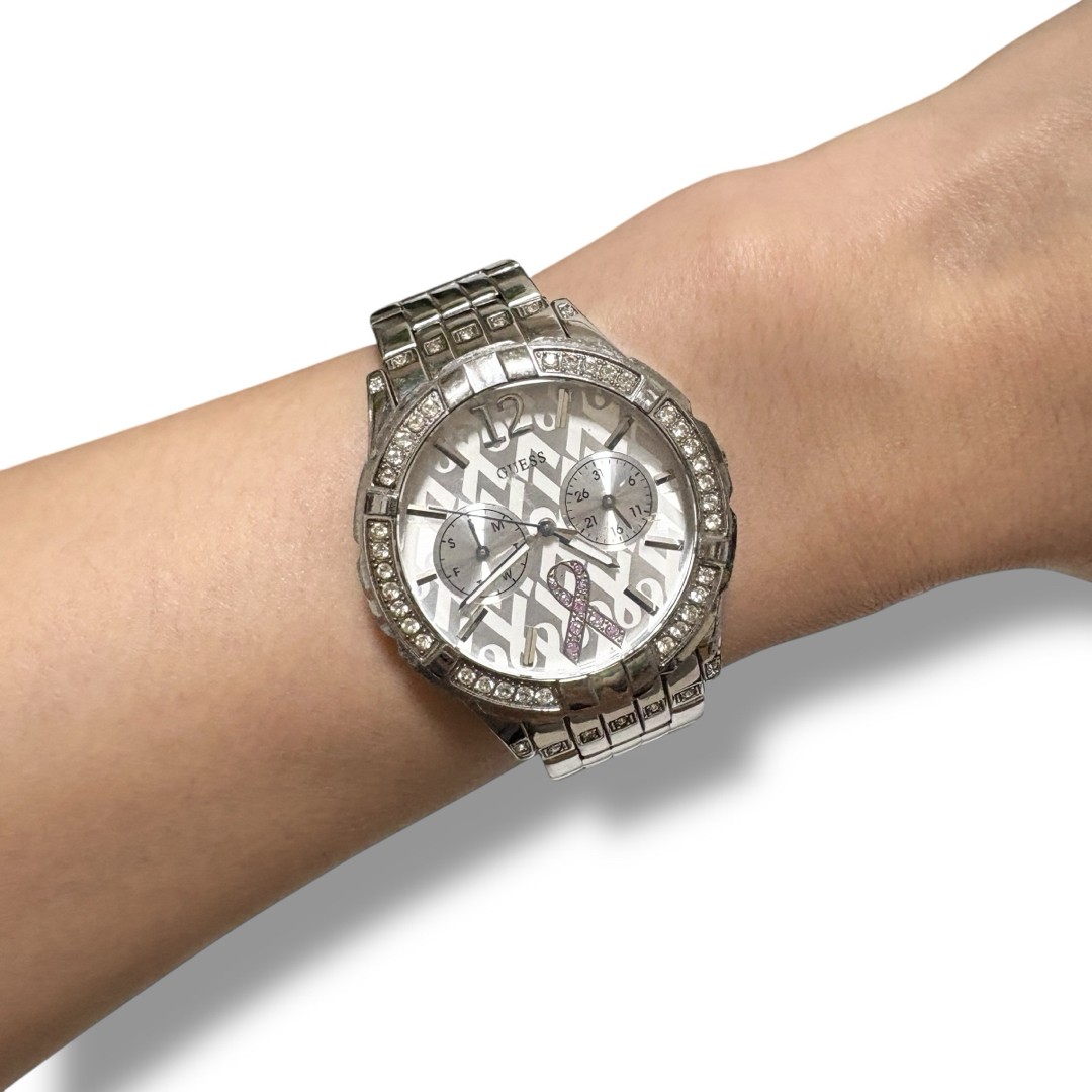 Function Confirmed GUESS Ladies’ Wristwatch Sparkling Pink