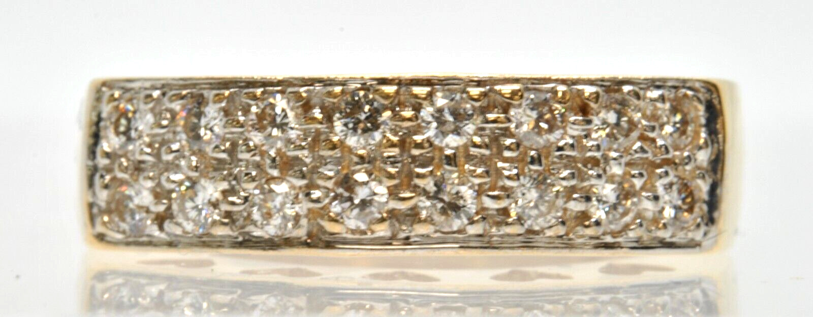 Ladies 14K Yellow Gold 1/3 CT Diamond Cluster Right Hand Estate Ring