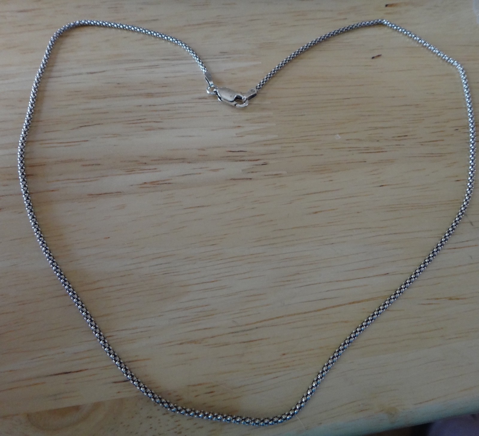 Sterling Silver 1.5mm Popcorn Chain in size 16″ 18″ 20″ 24″ or 30″ Lobster clasp