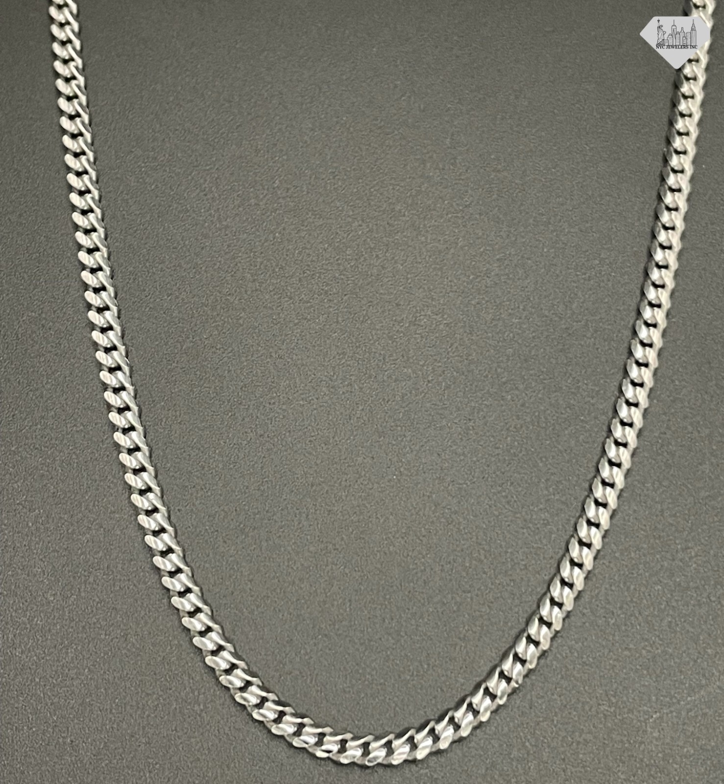 Italian Sterling Silver Cuban Link Chain Necklace Thick 4MM Chain 925 Italy
