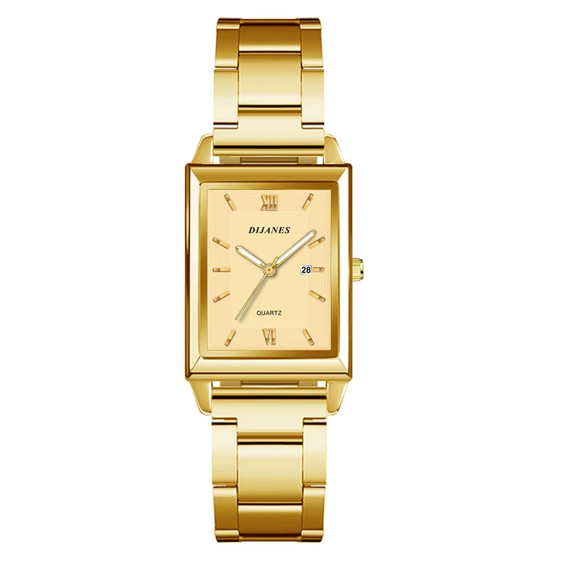 Men’s Business Quartz Watch with Stainless Steel and Leather Strap