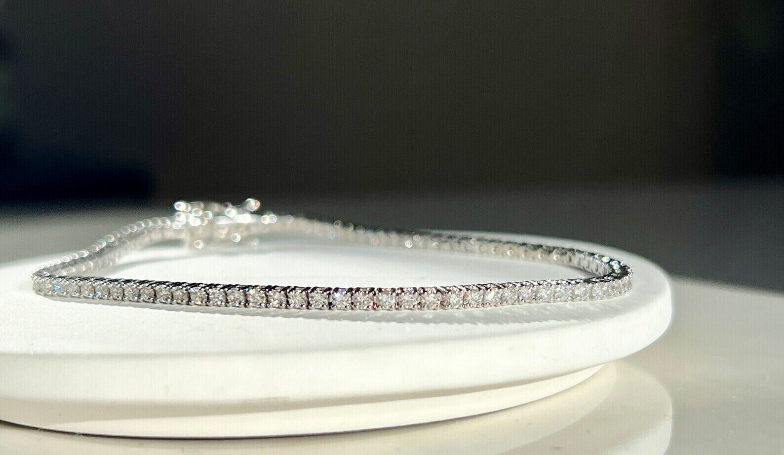 5 Ct Round Cut Lab-Created Diamond Women’s Tennis Bracelet 14K White Gold Plated