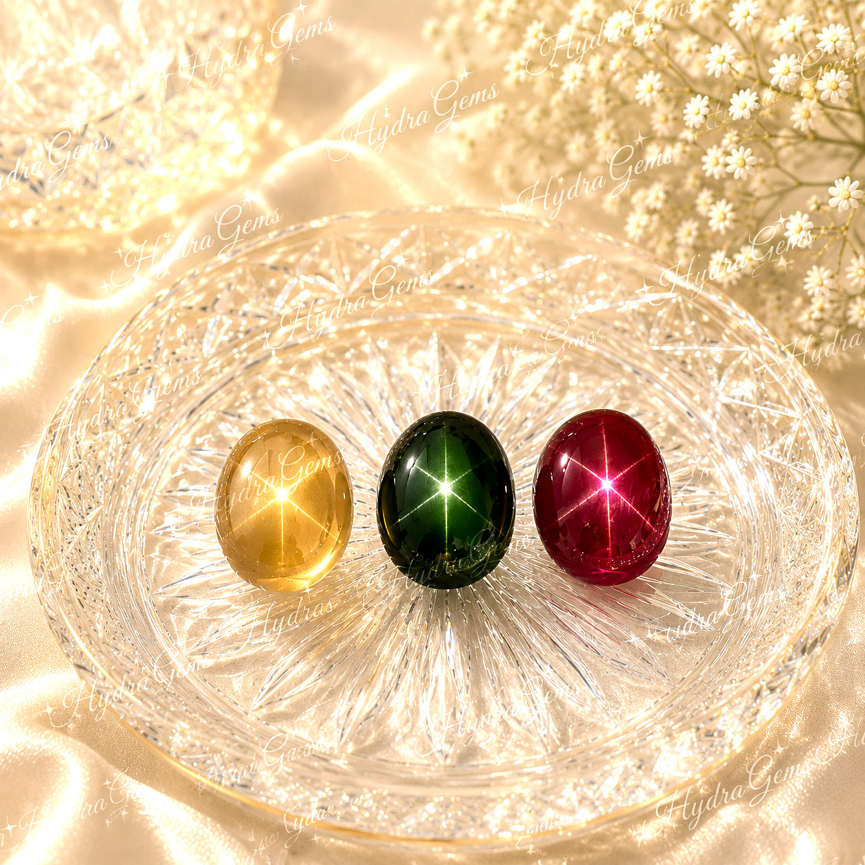Rare 6Rays Asterism Natural Star Ruby & Star Sapphire Lot 80Ct Apx. Cabochon Gem