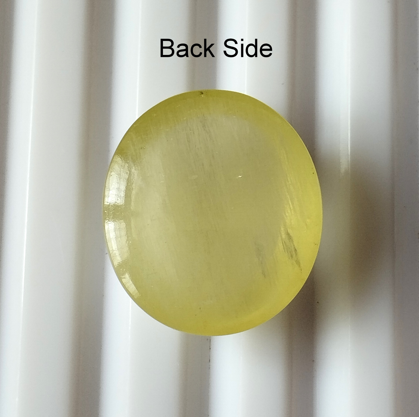 12.80 Carat Natural Yellow Aquamarine Cabochon Oval Untreated Stone 17.5X15.4 mm