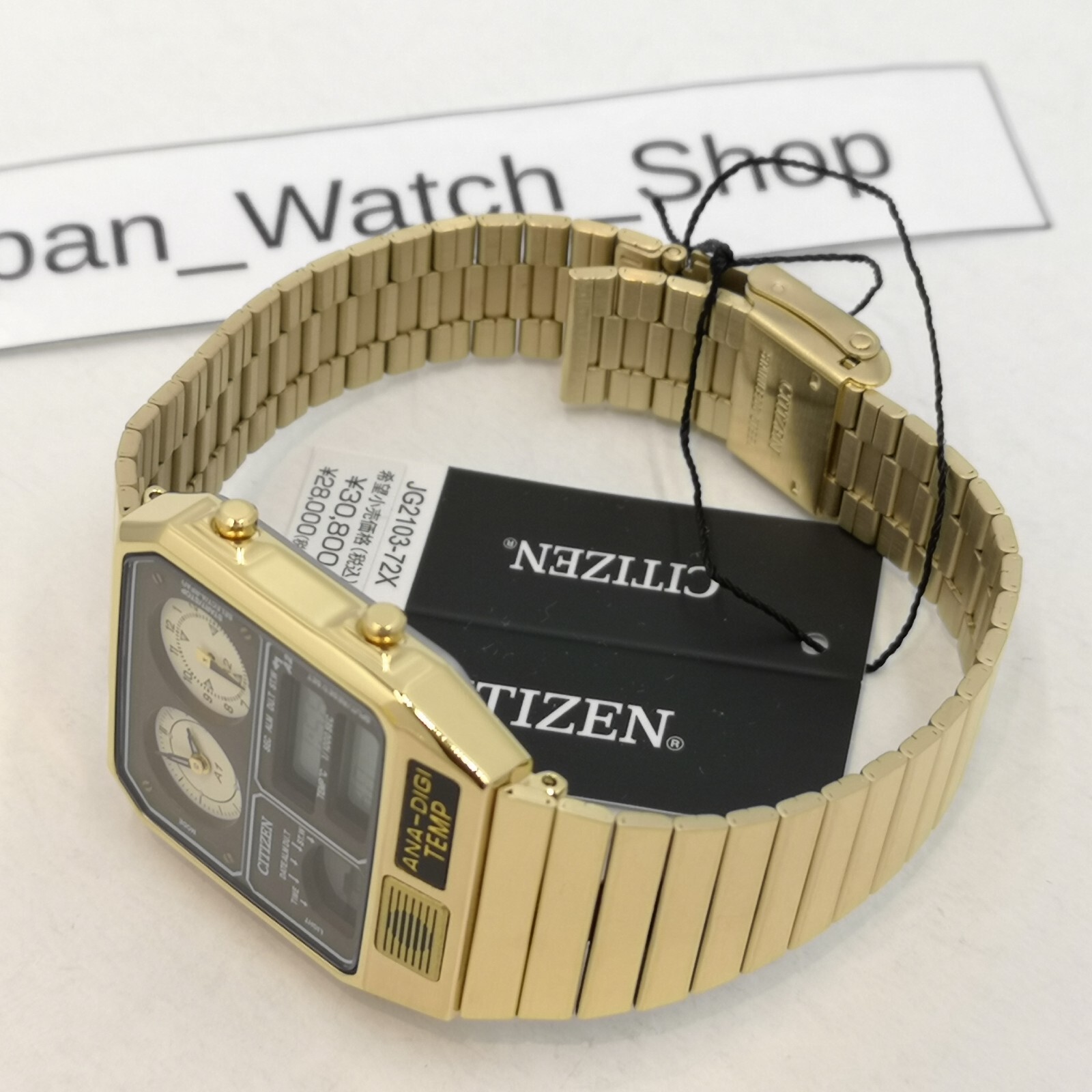 CITIZEN ANA-DIGI TEMP JG2103-72X Brown Gold Reproduction Men’s Watch New in Box