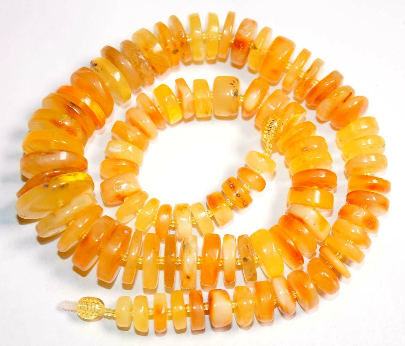 ✅51 cm =65gr RUSSIAN SOVIET BALTIC AMBER BEAD NECKLACE 琥珀 BRACELET STONE PENDANT