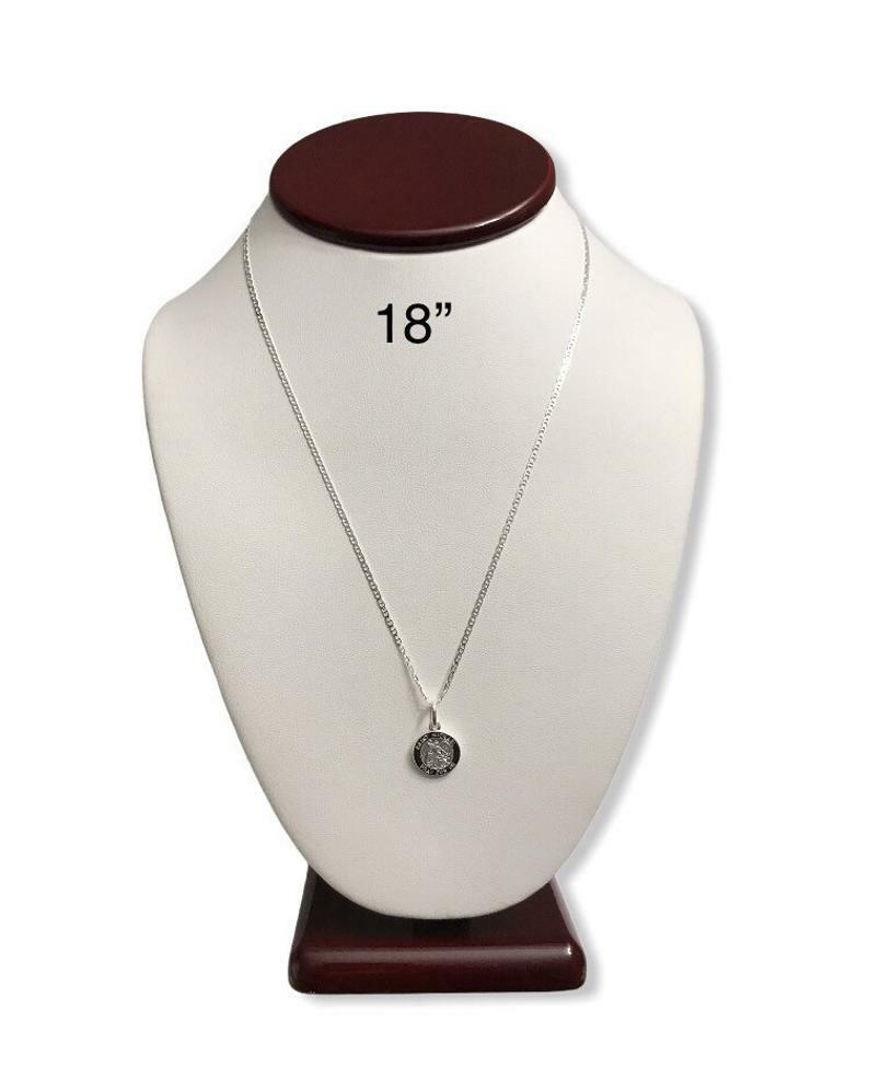 925 Silver Saint Michael Necklace / Cadena Plata San Miguel Proteccion – P113