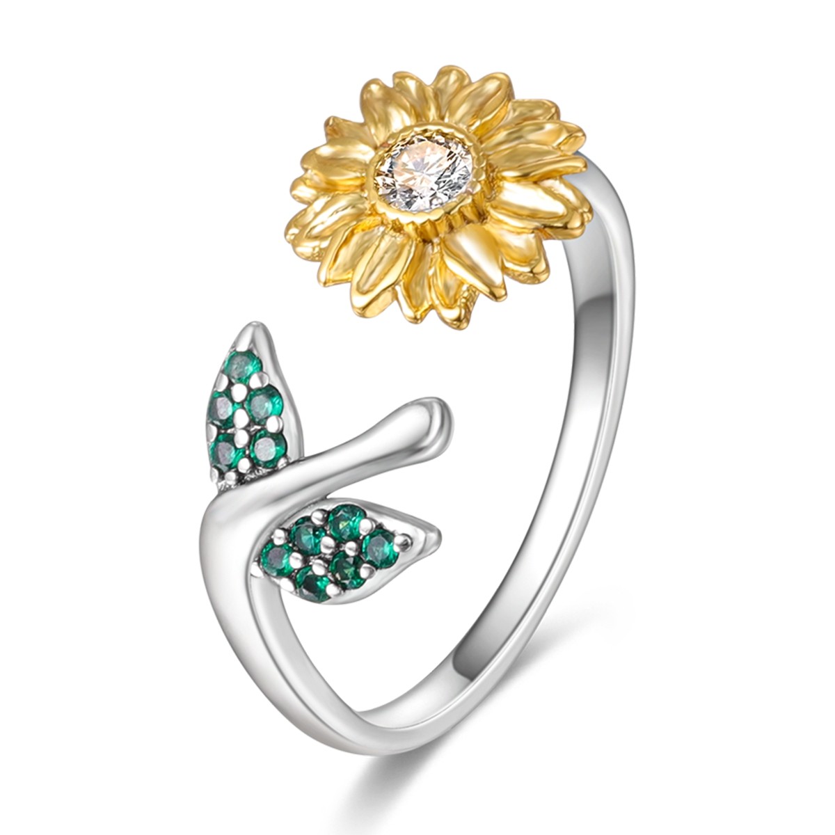 LAZA Optional 925 Sterling Silver Open Ring Flower Love AAA CZ for Women Jewelry
