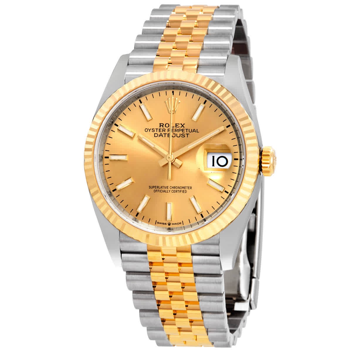Rolex Datejust 36 Automatic Champagne Dial Men’s Steel and 18K Yellow Gold