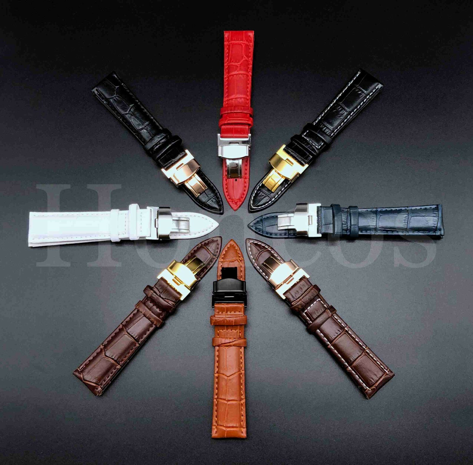 12-24 MM GENUINE LEATHER WATCH BAND STRAP FITS FOR BULOVA WATCH ALLIGATOR STRAP