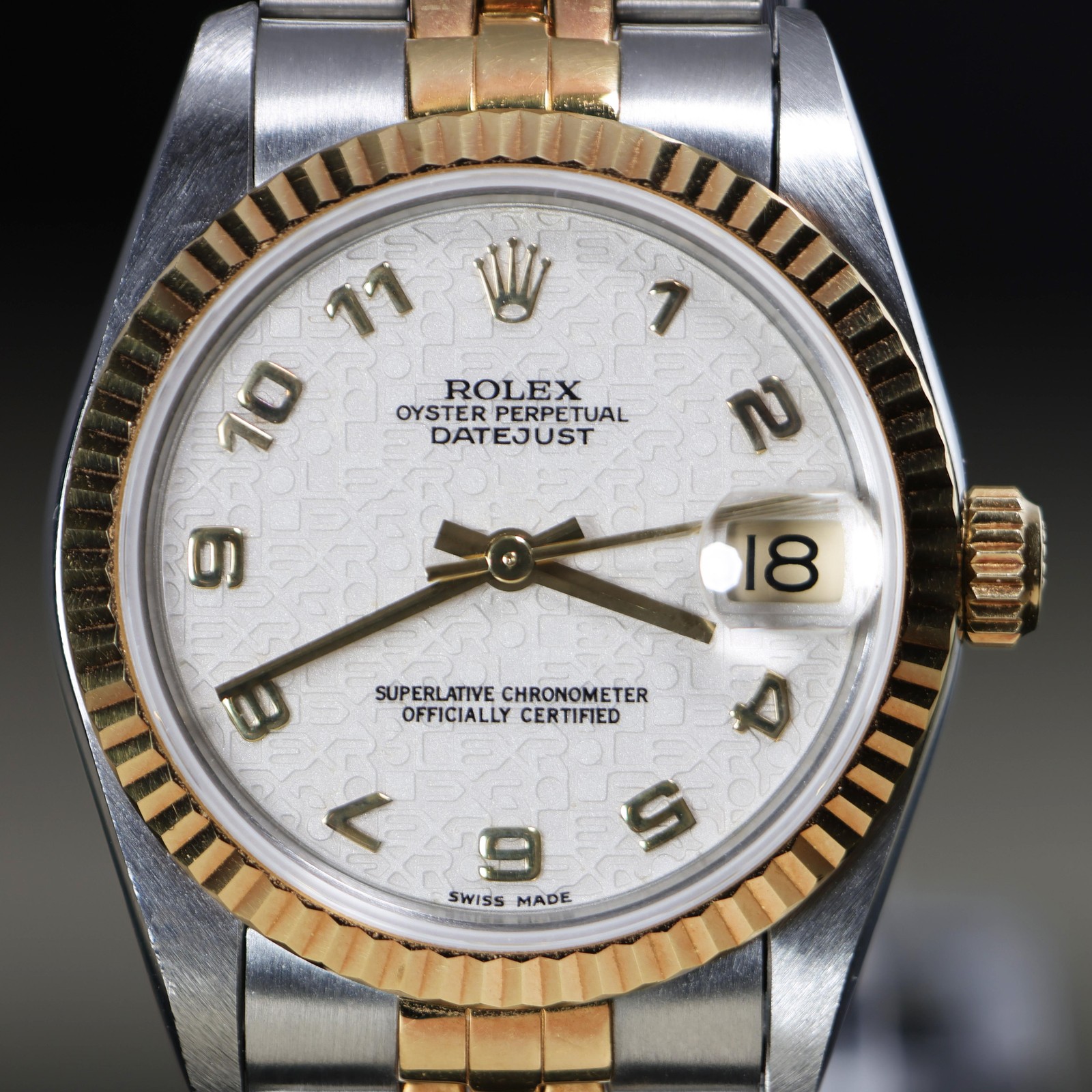 Rolex Datejust 68273 Two-Tone Jubilee Dial Fluted Bezel 31mm Watch 1998 Full Set