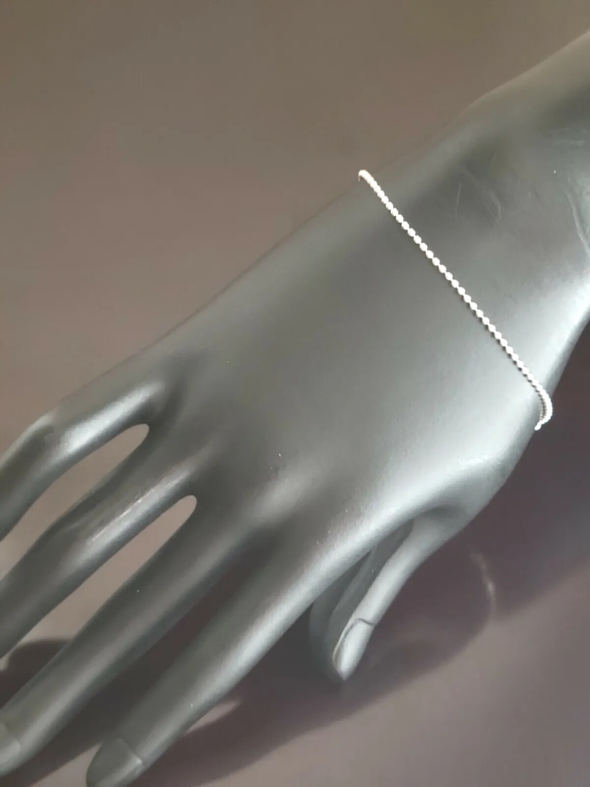 Erick’s Sterling Silver Beaded Link Bracelet 7.2 in. long Taxco.925