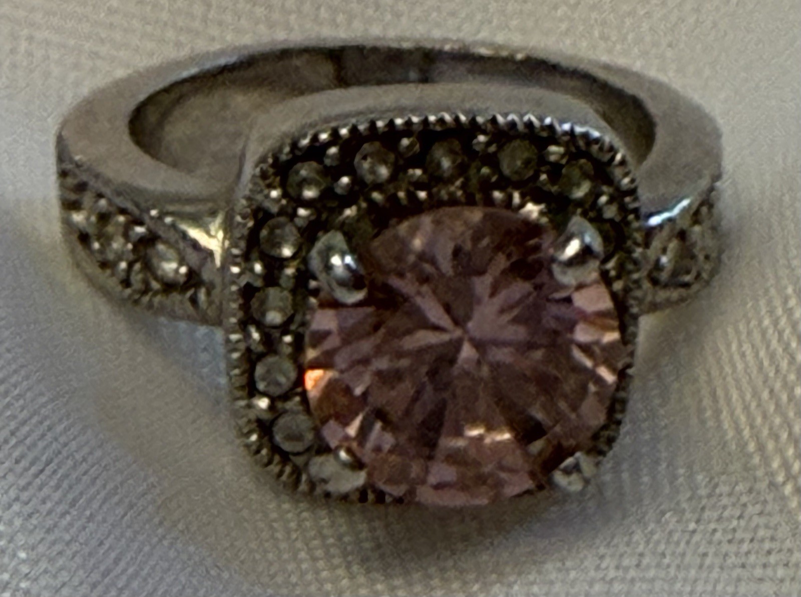 Lab Created Pink Ice Ruby Ring Premiere Designs PDJ Size 6