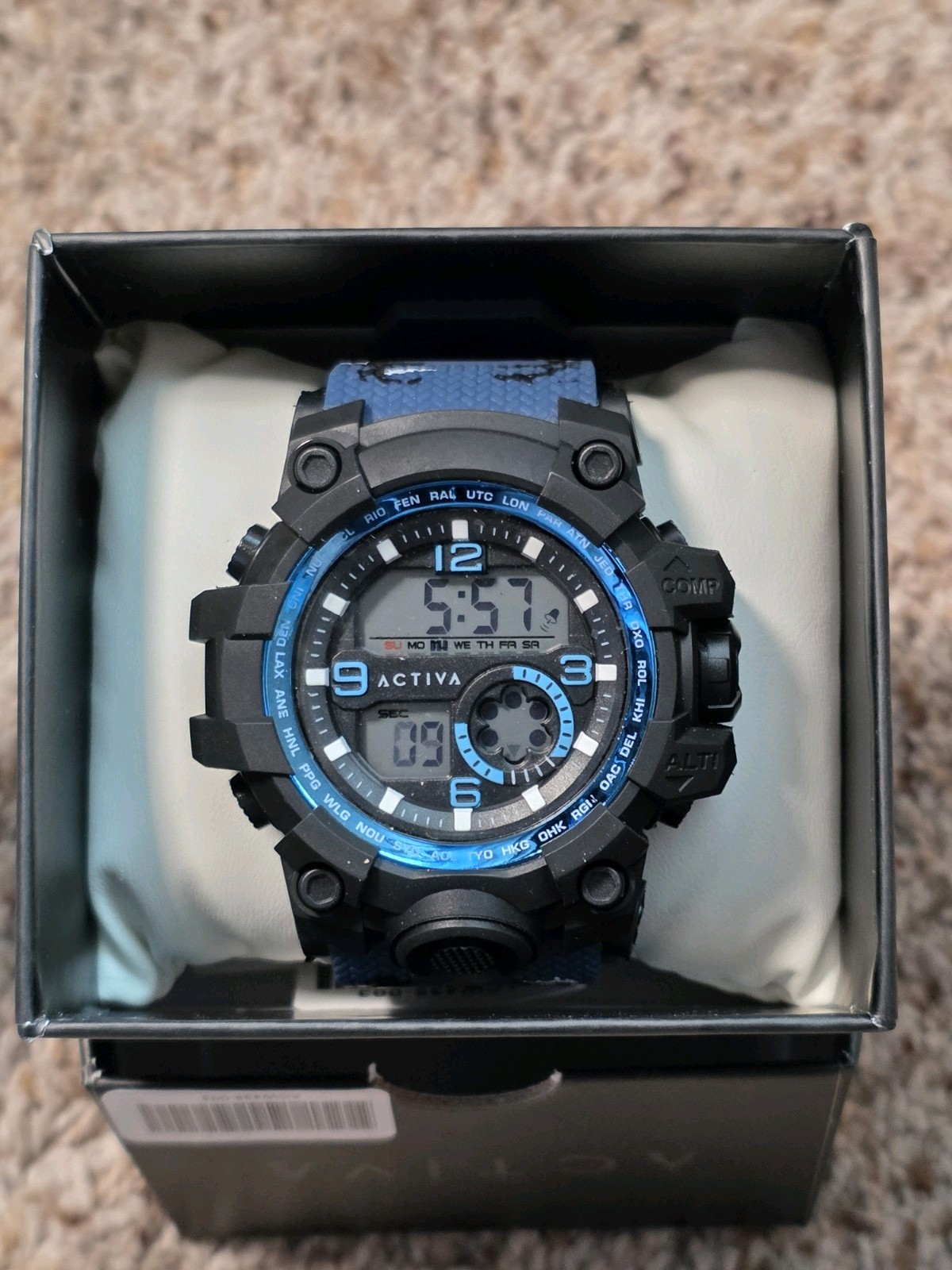 Activa Endurance X Invicta Men’s Digital Watch – 54.5mm ACW435-003 Blue Camo