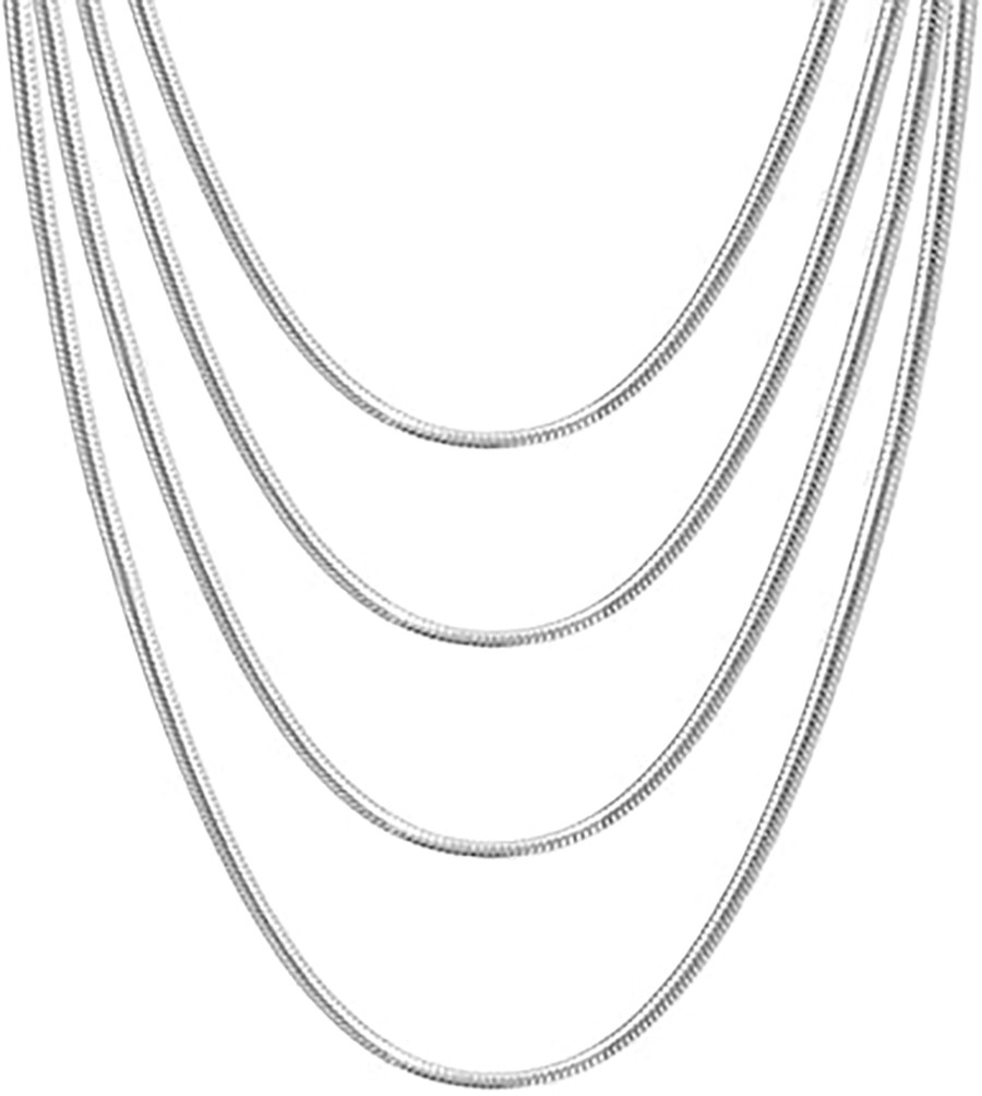 Men&Women’s Real 925 Sterling Silver Lead-Free 28inch 1.2mm Snake Chain Necklace