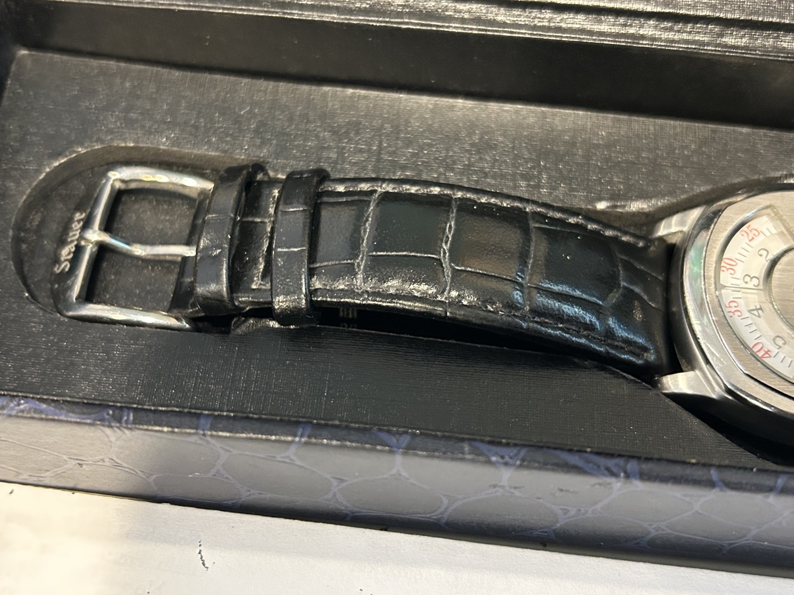 Stauer 1930 Dashtronic, Automatic, 21 Jewels, Stainless Steel, Leather Used