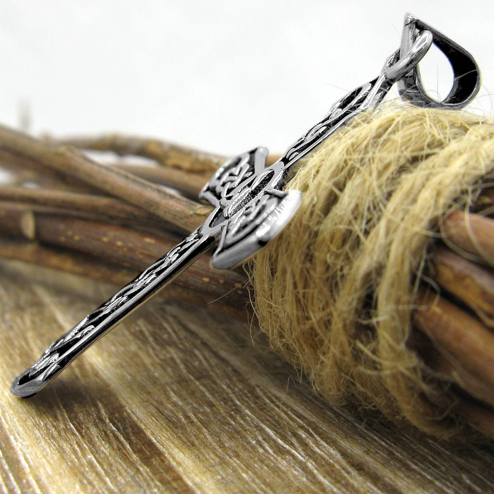Celtic Knot Cross Pendant ONLY – No Chain – 925 Sterling Silver