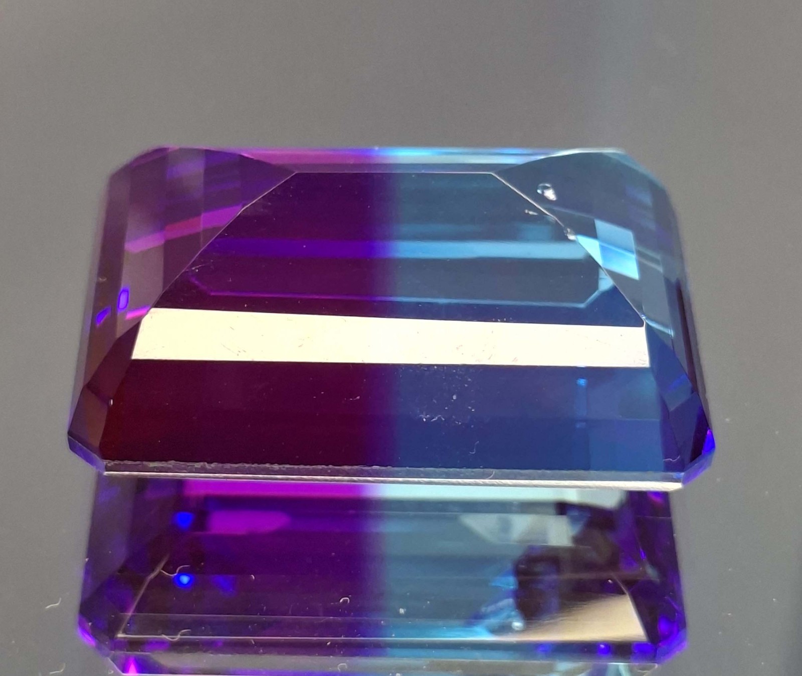 Ametrine Bi-Color Natural Emerald Cut 115-117 Ct Certified Loose Gemstone RK1078