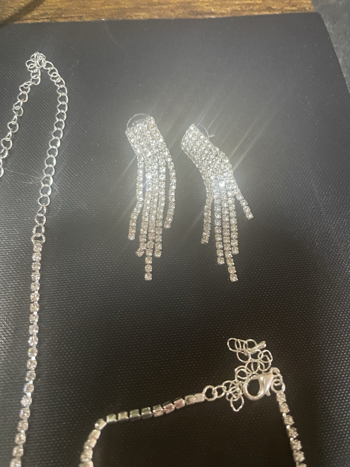 Silvery Sparkle Collection Vegas Bling Statement Necklaces Earrings Bracelets