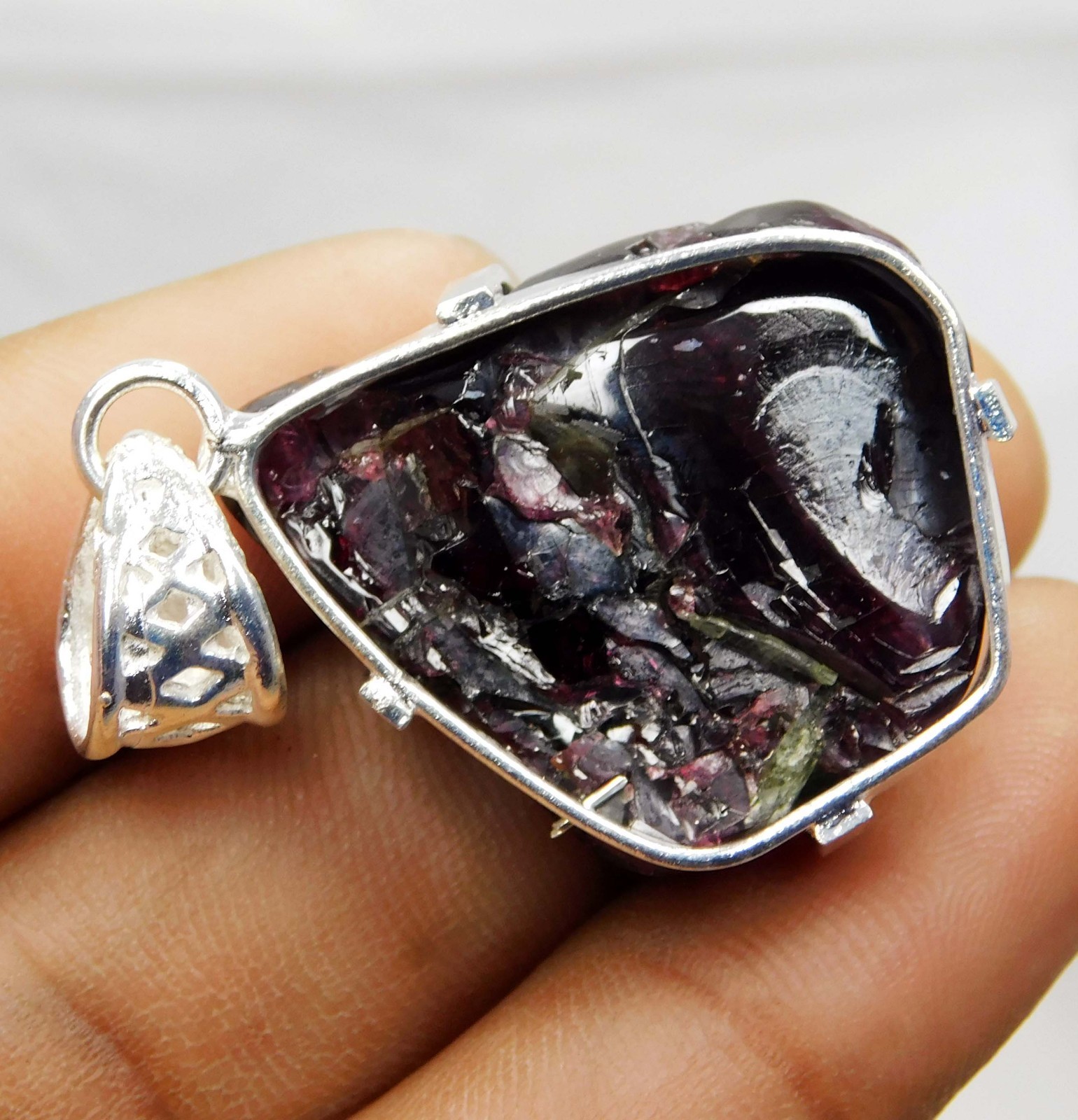 81.70 Ct Certified Natural PAINITE 925 Solid Silver Pendant Gemstone