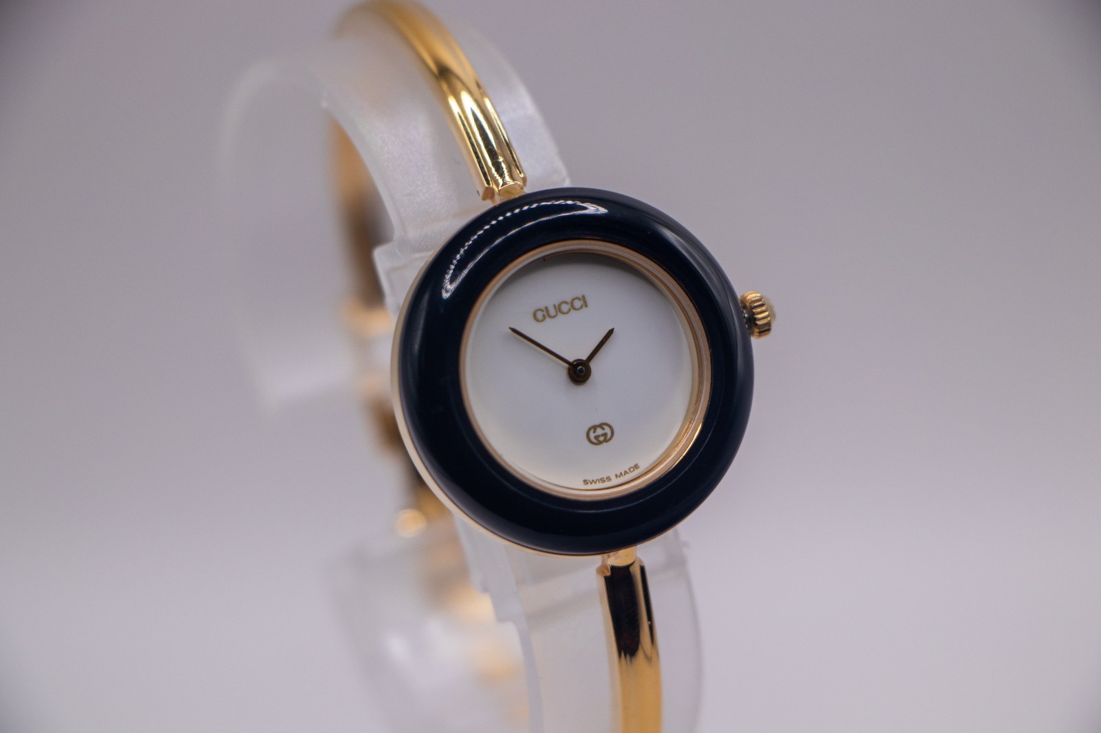 [TOP MINT]GUCCI Change Bezel 11/12.2 1100L Gold Vintage Quartz with Box ＆ Paper