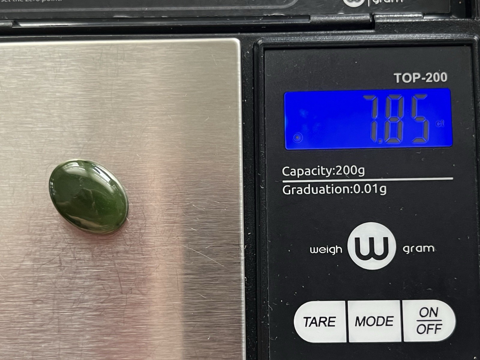 Natural Nephrite Jade Cabochon 7.85ct Oval Gemologist Verified Untreated Green