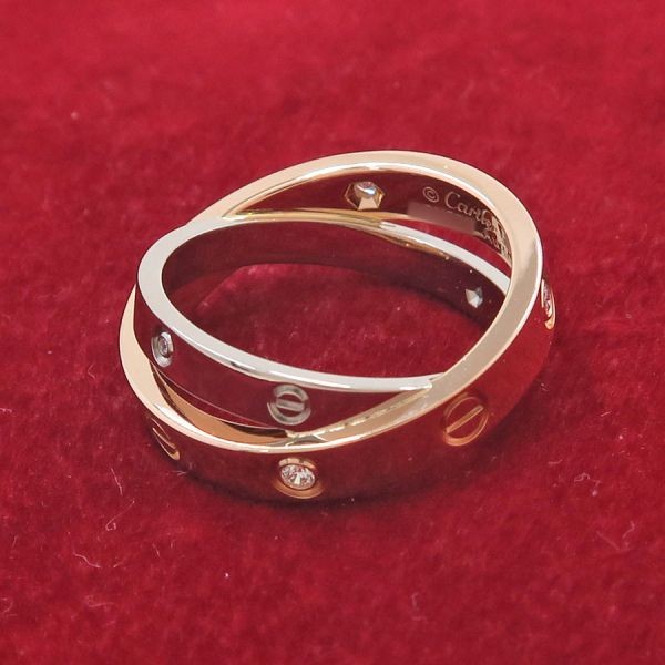 Cartier Be Love Diamond Ring size US5.25 EU50 18K Gold Auth #9992