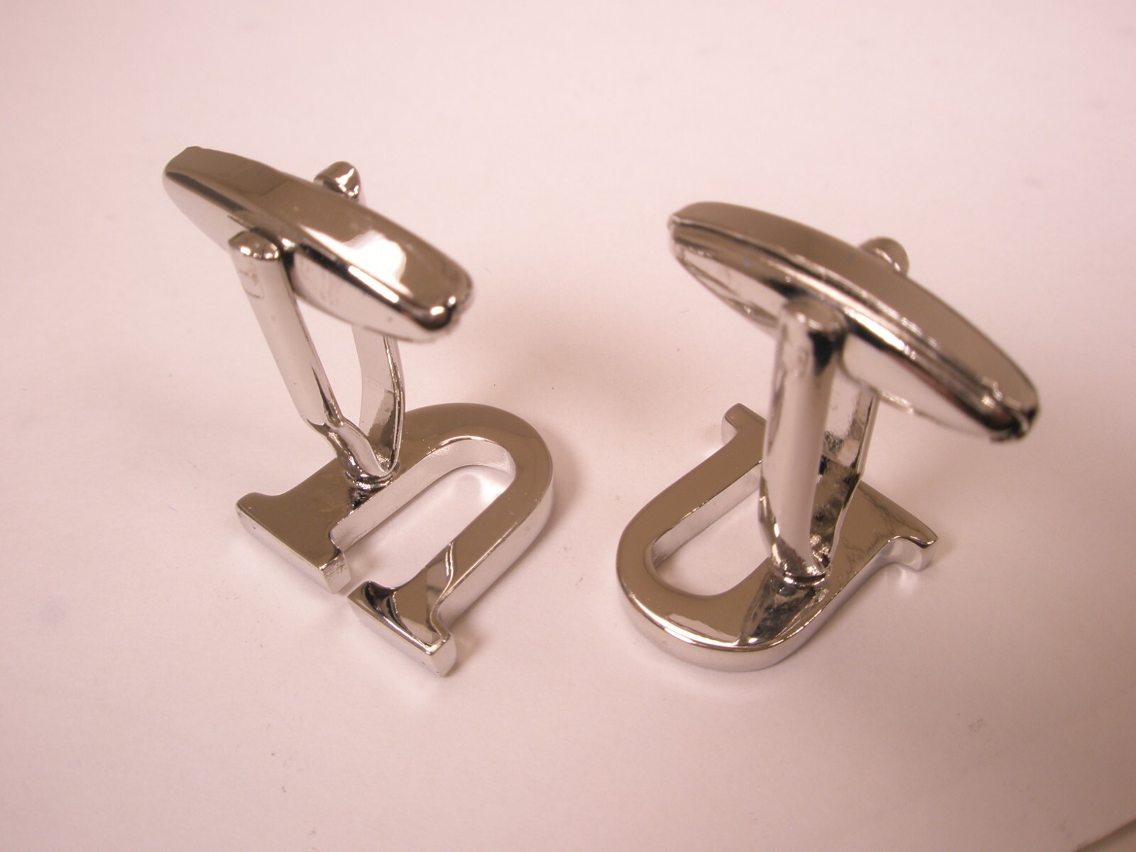 U Monogram Initial Letter Silver Tone Modern Cuff Links uriel ulises una uma umb