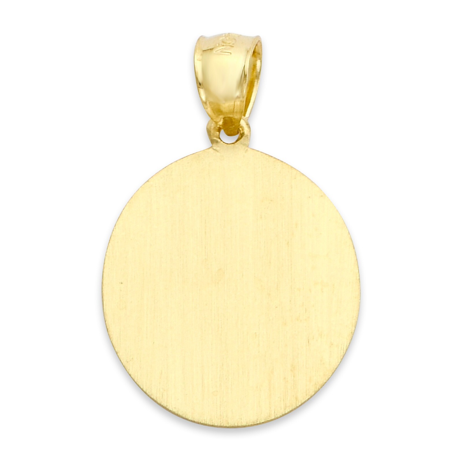 10k Solid Two-Tone Gold Saint George Pendant with Engraving – Religious Jewelry
