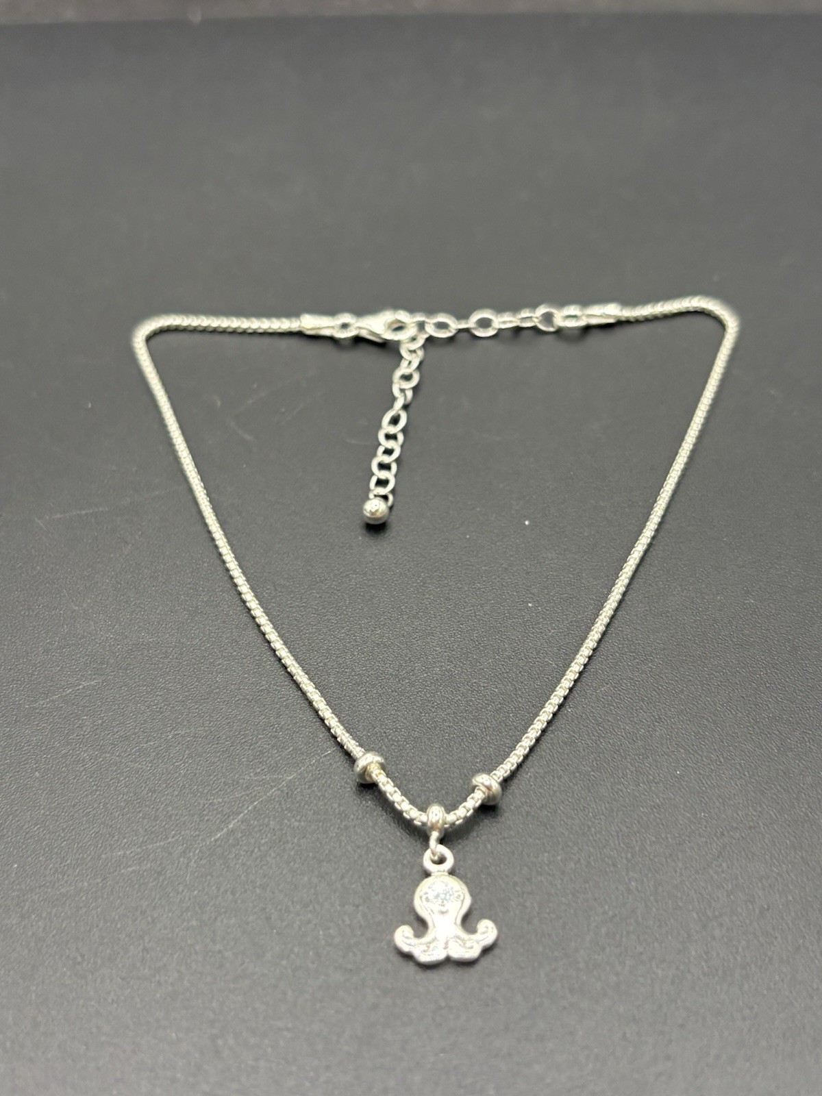 New Condition 9″ + 2″ Sterling Silver Octopus Anklet 925 Extension