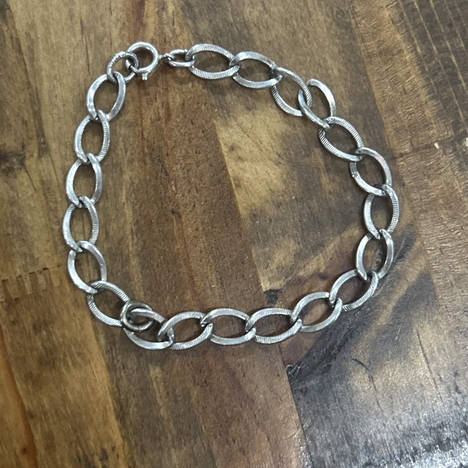 7” A.J.C Sterling Silver Curb Chain Bracelet 7.36 Grams