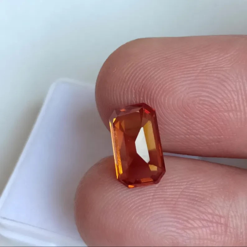 Eye Clean Mozambique Hessonite Garnet Cut Gemstone January Birthstone 2.85 Ct