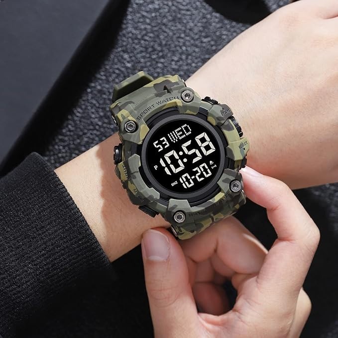 Gosasa Men Sport Watch Countdown Stopwatch Watch Mens Wrist Watch Waterproof LED