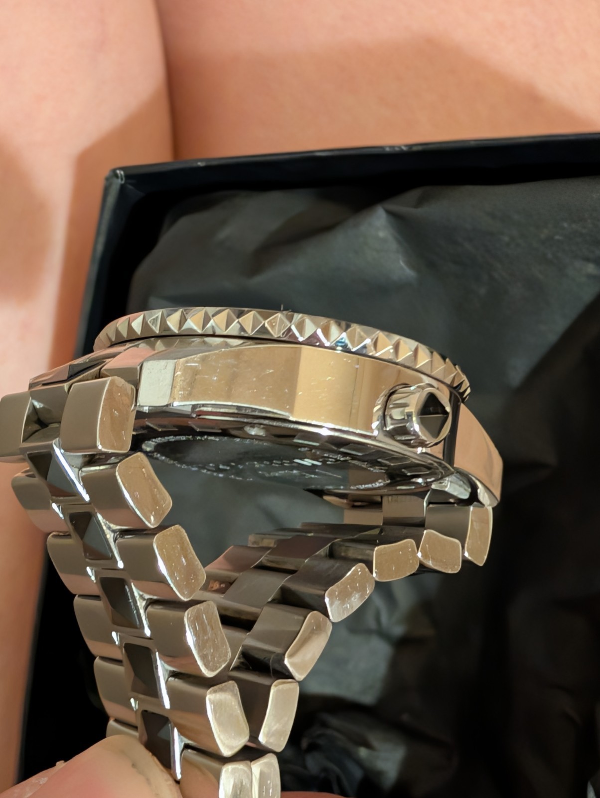 Dior Christal Watch Diamonds Ceramic Date StainSteel 33MM Ladies’