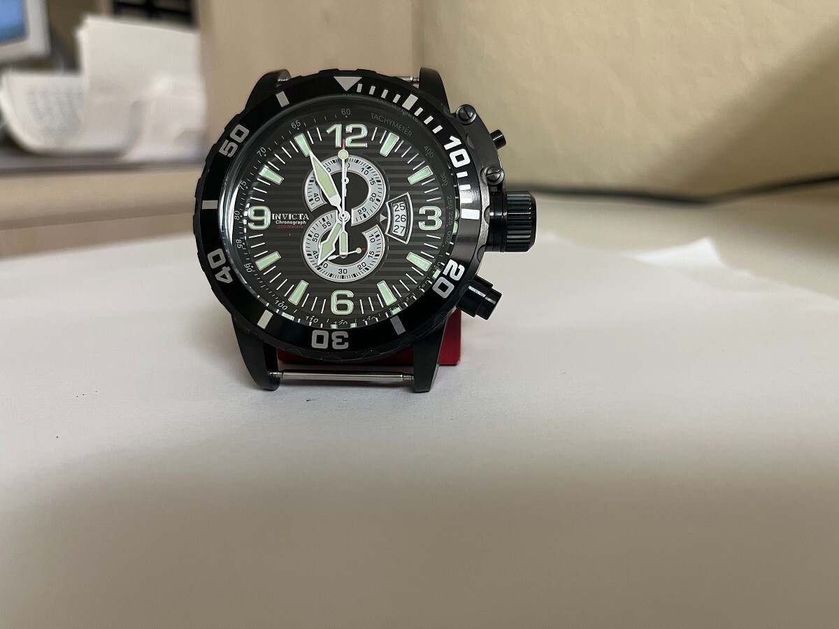 Men’s Invicta 4902 Corduba Black chronograph watch NO bracelet