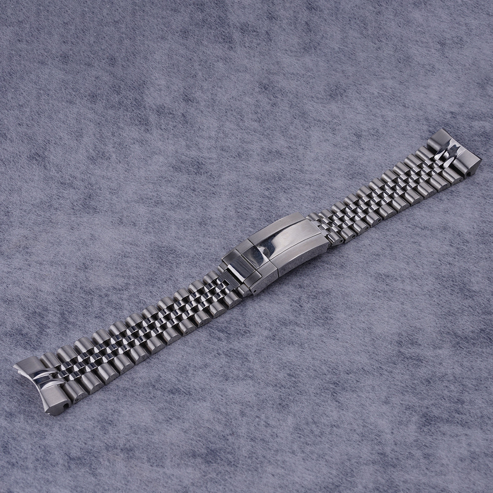 For Seiko Samurai king SRPF79 Silver 22mm Jubilee Curved End WatchBand Bracelets
