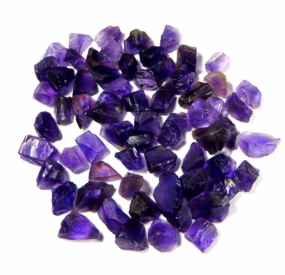66.85 Ct Natural Amethyst High Grade Facet Small Purple Rough Lot Gemstone
