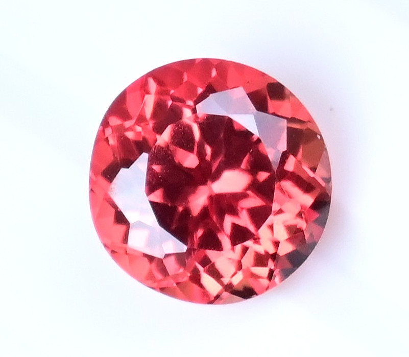 4.10 Ct Natural Myanmar Red-Orange Spinel Round Cut Certified Flawless Gemstone