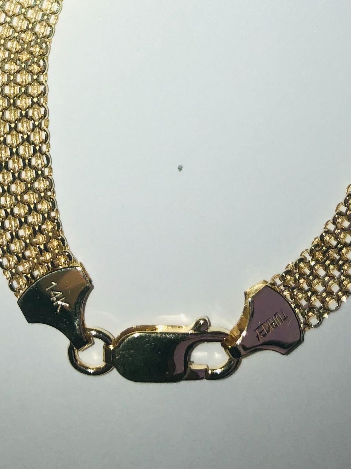 14k Yellow Gold 4.7mm Bismark Braided Link Chain Necklace 18″