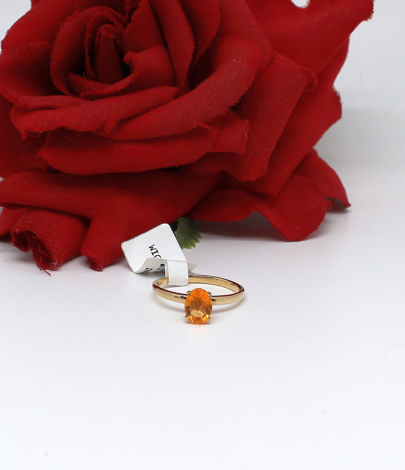 Sterling Silver NWT JTV India Vermeil Fire Opal Ring Size 9 1.95g CAT CHARITY