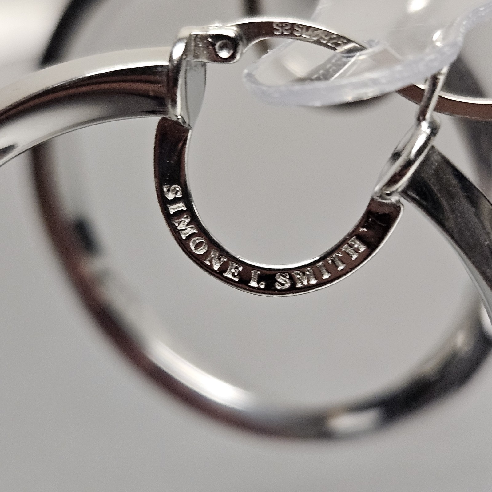 REAL Silver DESIGNER Earrings -Slow Twist MEDIUM Hoop 1.5 in”-Simone I Smith