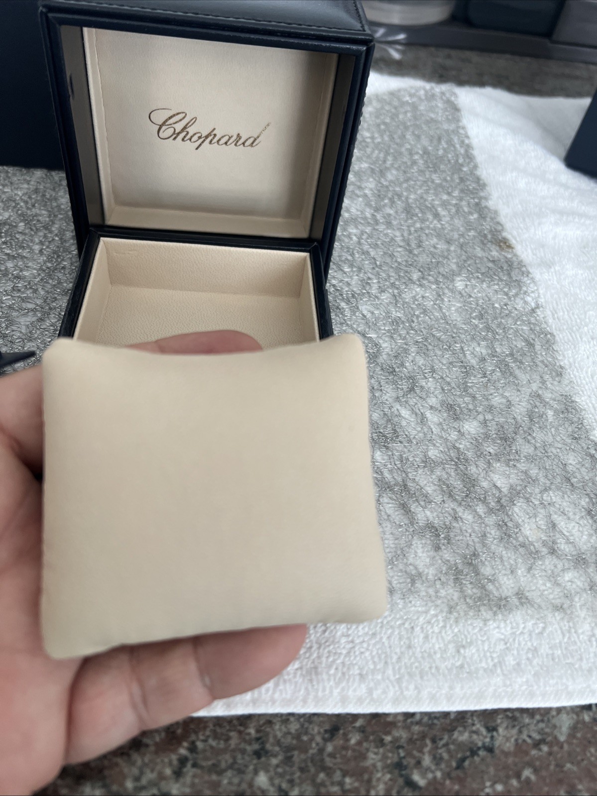 Chopard Jewelry Storage Case Dark Blue, Classic Luxury, Empty Box 4″x4″x2″